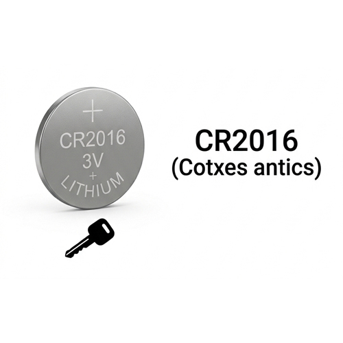 Pila comandament cotxe i garatge CR2016